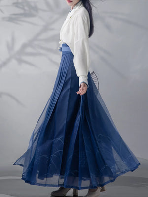 New Chinese style orchid horse dress Ming-made Hanfu skirt - Yandan_Hanfu