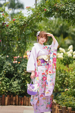 Kimono Women's Japanese Traditional Big Sleeve Improvement Dress and Dress Set Positioning Printing Bar Mitzvah Kimono - Yandan_Hanfu