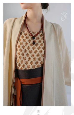 Song Dynasty Hanfu Airplane Sleeves Song Vest Spinning Skirt Spring and Summer Retro Modern Hanfu - Yandan_Hanfu