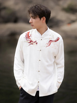 New Chinese Tang style Chinese style button top embroidered jacket Mao suit jacket - Yandan_Hanfu