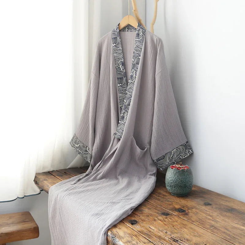 Long summer thin pure cotton Hanfu red robe for men and women - Yandan_Hanfu