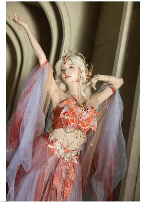 Butterfly of the Desert – Apsara-Inspired Costume in Dunhuang Western Style - Yandan_Hanfu