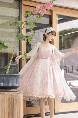 Smoke Fendai Hanfu antique lolita cute sweet Han element two-piece set - Yandan_Hanfu