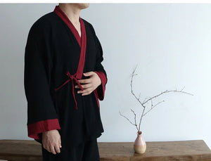 Spring&summer men's pure cotton Hanfu antique pajamas - Yandan_Hanfu