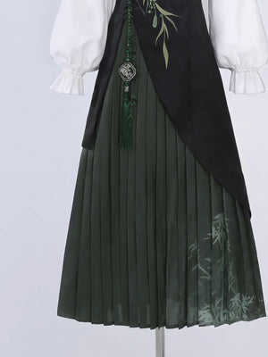 Zhujian Snow New Chinese Hanfu Dress Daily National Style Han Elements Set - Yandan_Hanfu