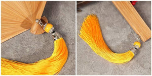 Folding fan female dance fan Hanfu Chinese style full bamboo fan - Yandan_Hanfu