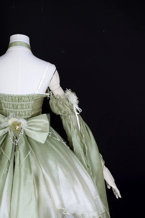 【Butterfly spring】 lolita flower marriage Chinese style lolita green dress women's summer - Yandan_Hanfu