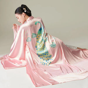New Chinese style high-end morning robe large size nightgown Hanfu wide-sleeved pajamas - Yandan_Hanfu