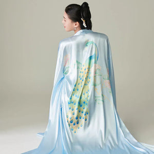 New Chinese style high-end morning robe large size nightgown Hanfu wide-sleeved pajamas - Yandan_Hanfu