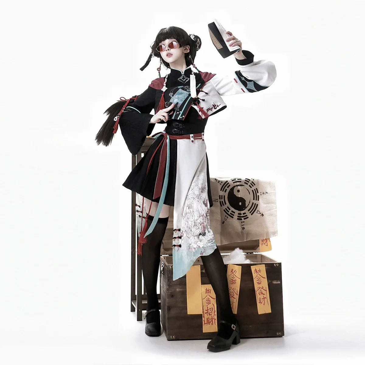 【Walk with Spirits】New Chinese Lolita Outfit – Han-Inspired Top and Skirt Duo - Yandan_Hanfu