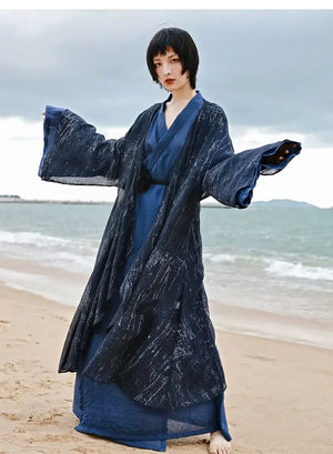 Super fairy autumn three-piece Hanfu antique jacket Chinese suit women's clothing - Yandan_Hanfu
