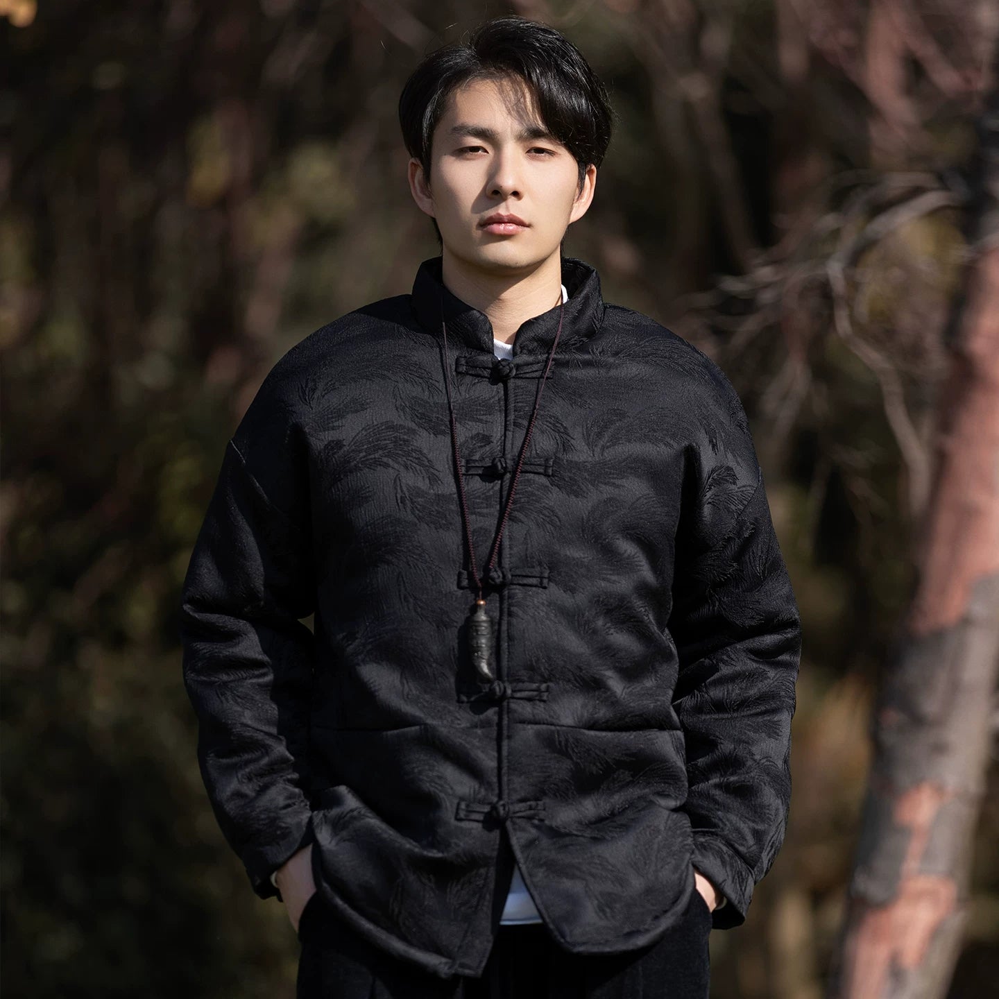 Red Tang Suit Men's Cotton-Padded Jacket