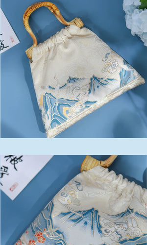 【In this mountain】landscape painting Hanfu cheongsam bag - Yandan_Hanfu