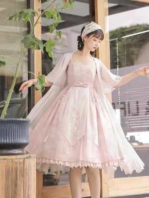Smoke Fendai Hanfu antique lolita cute sweet Han element two-piece set - Yandan_Hanfu