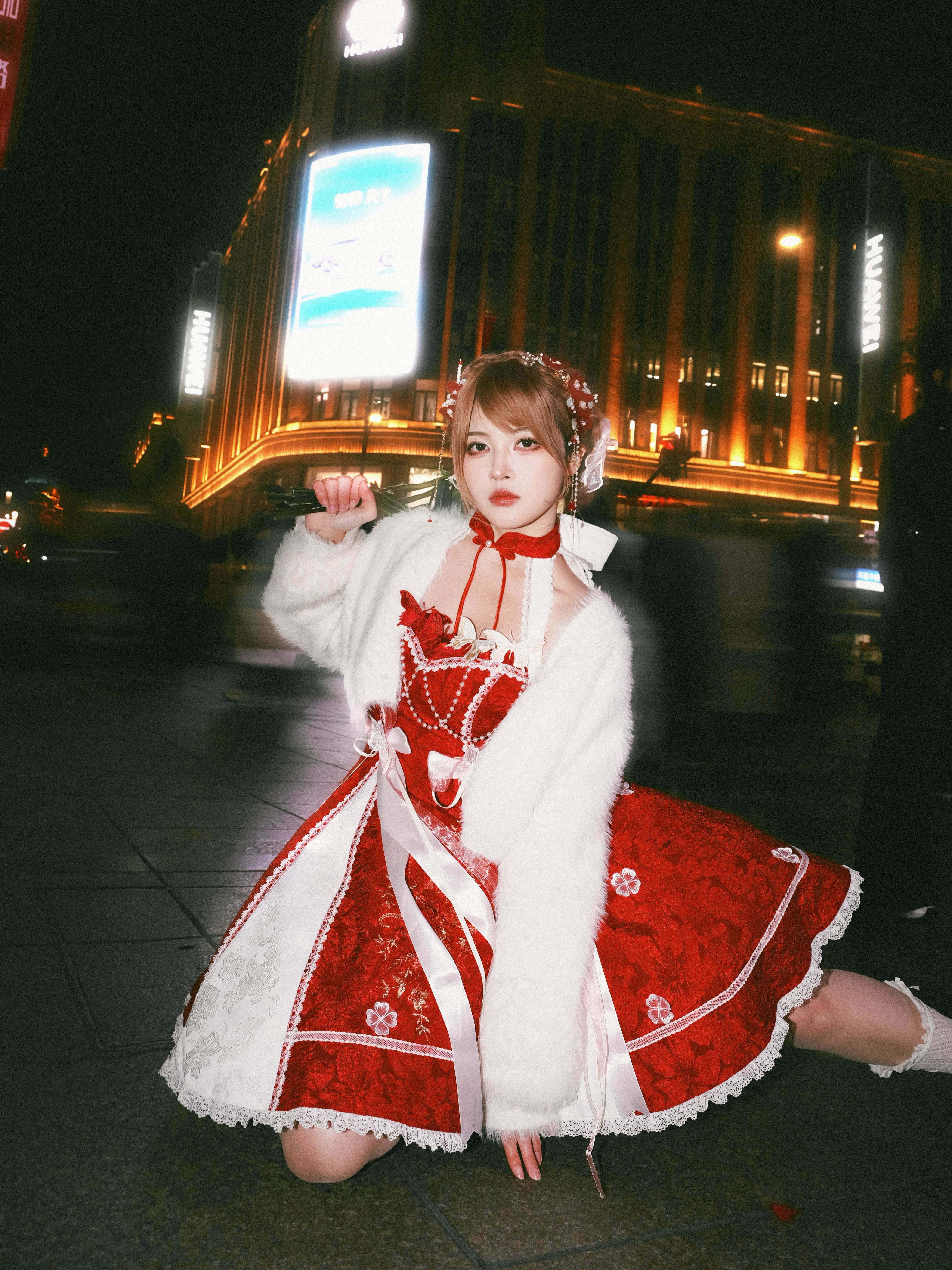 Chinese style pink lolita hanfu drunk fuchu Xiaoshan Qing Guofeng Han element dress - Yandan_Hanfu