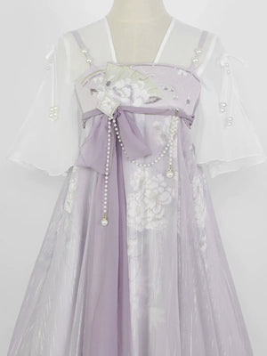 Purple daily Chinese style suspender skirt fairy style - Yandan_Hanfu