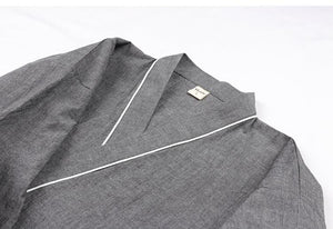 Spring&summer antique pure cotton men's large-size Hanfu pajamas - Yandan_Hanfu