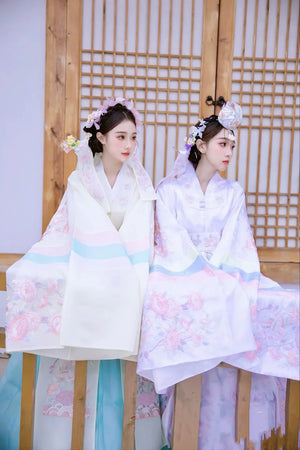【Muzhi】White Korean Korean embroidered wedding dress - Yandan_Hanfu