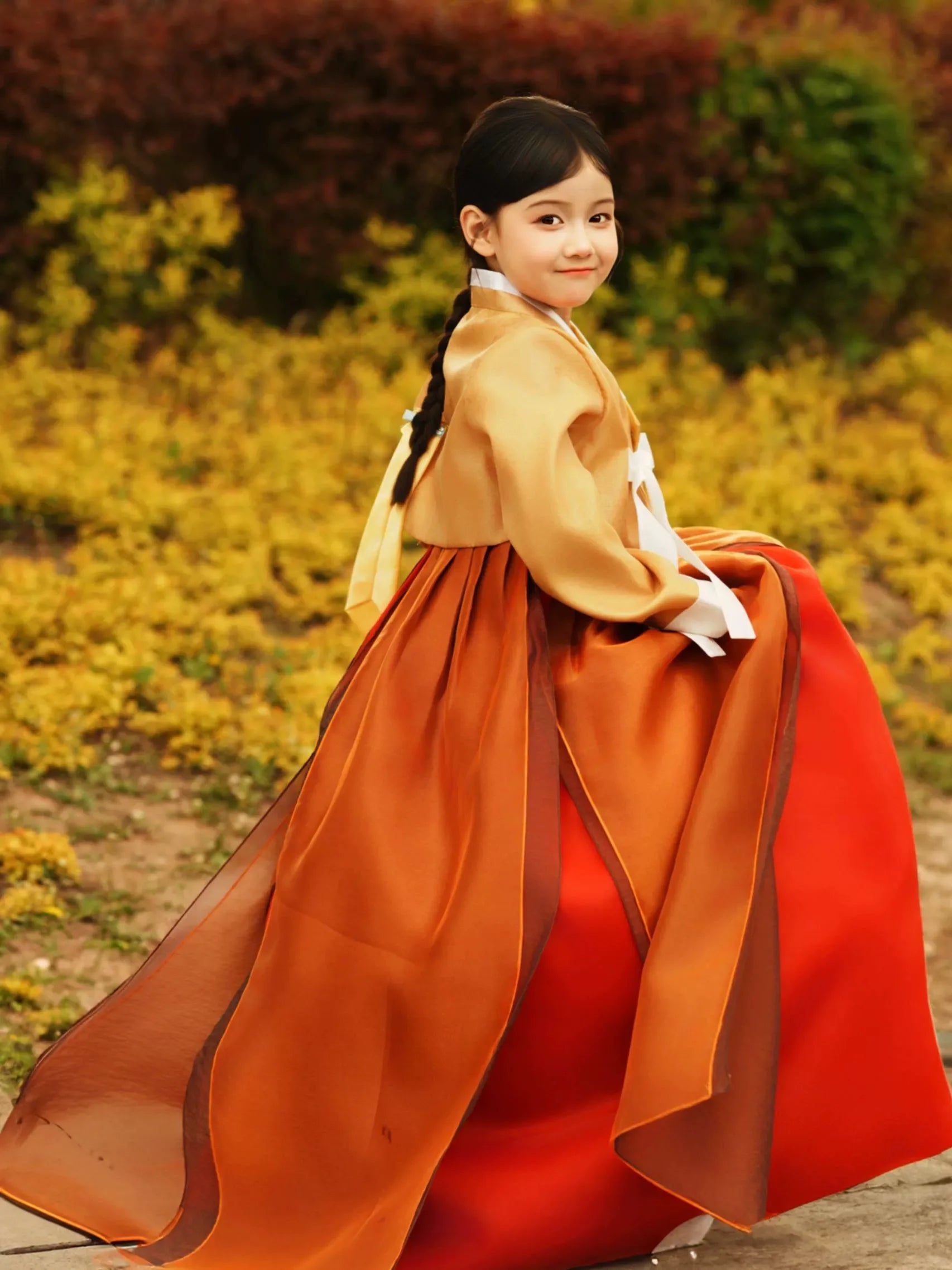 Family Matching Hanbok – Palace Style Brown Korean Ethnic Traditional Outfit - Yandan_Hanfu