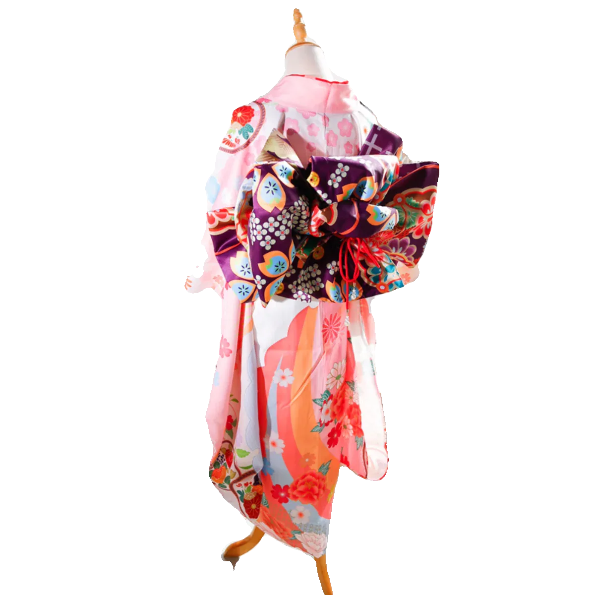 Kimono belt, swinging sleeve kimono flower knot, big three-leaf shaped bow with belt bag belt, geisha shaped belt. - Yandan_Hanfu