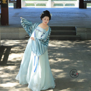 Bicheng – Plus Size Tang-Style Hanfu | Famen Temple Inspired Qi-Xiong Set for Autumn - Yandan_Hanfu