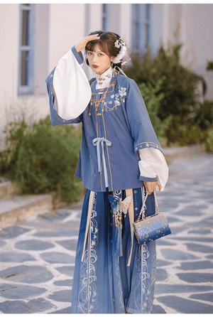 This elegant blue hanfu for women features flowing hanfu sleeves, intricate hanfu patterns, and classic hanfu layers. Perfect as a princess hanfu dress, fairy hanfu dress, or sexy hanfu, it’s inspired by Tang Dynasty hanfu and ideal for hanfu cosplay or hanfu dance styles. Available in plus size hanfu, it pairs beautifully with a chic hanfu skirt. Wondering where to buy hanfu? Explore our trusted hanfu shop for the best hanfu for sale options.