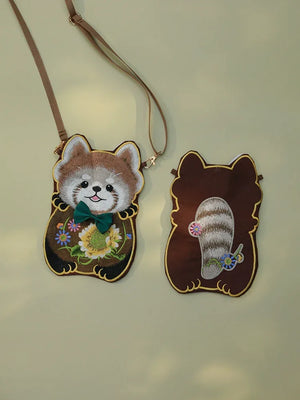 Embroidered Little Bear Hanfu Bag – New Chinese Style Crossbody Purse for Women - Yandan_Hanfu