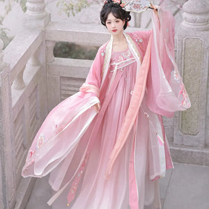 Tang-Dynasty Hako Skirt Daily Fairy Big Sleeve Shirt Spring and Summer - Yandan_Hanfu