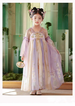 Tang Dynasty Purple Hanfu girls ancient summer dress - Yandan_Hanfu