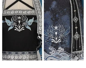 Silver Bell Hanfu Women's Han Element Improved Top Half Skirt Ancient Clothing Full Set Miao Xinjiang Exotic Style Daily - Yandan_Hanfu