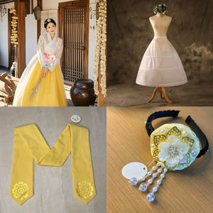 White purple Korean female high-end genuine Yanji court hanbok - Yandan_Hanfu