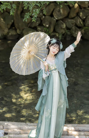 Discover green Traditional hanfu for women with elegant hanfu sleeves, intricate hanfu patterns, and layered designs. Perfect for princess hanfu dress, fairy hanfu dress, sexy hanfu, or hanfu cosplay. Pair with a hanfu skirt, hanfu coat, or dark green hanfu jacket. For men, shop modern hanfu male robes inspired by Tang Dynasty hanfu. Visit our hanfu shop for the best hanfu for sale.