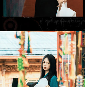 Peacock blue Tibetan clothing, Tibetan minority, chic primitive tribal clothing - Yandan_Hanfu