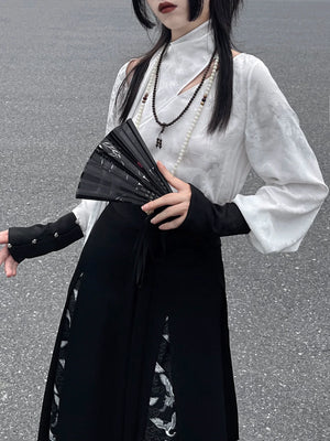 New Chinese style | shirt top embroidered horse skirt suit - Yandan_Hanfu