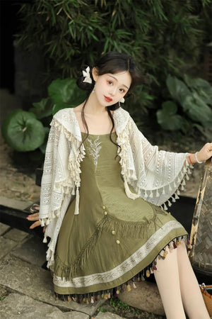 Chinese style cicada Mori exquisite cape Han element sweet Lolita Hanfu - Yandan_Hanfu