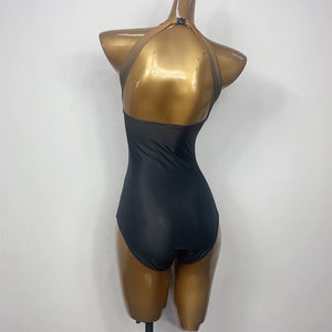Golden mannequin wearing black halter-neck dance outfit - Forbidden Spring luxury Chinese-style performance set