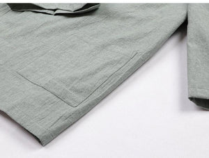 Spring&summer antique pure cotton men's large-size Hanfu pajamas - Yandan_Hanfu