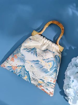 【In this mountain】landscape painting Hanfu cheongsam bag - Yandan_Hanfu