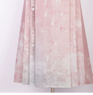 Modern Hanfu Summer Set – New Chinese Style Blouse with Horse-Face Skirt - Yandan_Hanfu