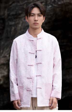 New Chinese style jacquard disc button top men's Tang suit - Yandan_Hanfu