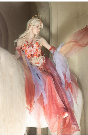 Butterfly of the Desert – Apsara-Inspired Costume in Dunhuang Western Style - Yandan_Hanfu