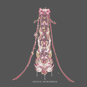 Pink Hanfu women's large-sleeved shirt chest-length embroidery spring and summer - Yandan_Hanfu