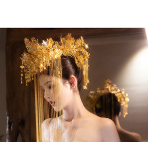 Elegant Toast Dress – Modern Chinese Gown with Exquisite Embroidery for Engagement & Gala Events - Yandan_Hanfu