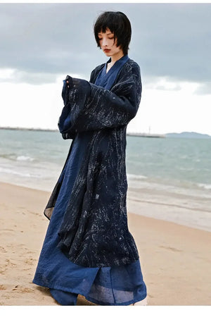 Super fairy autumn three-piece Hanfu antique jacket Chinese suit women's clothing - Yandan_Hanfu