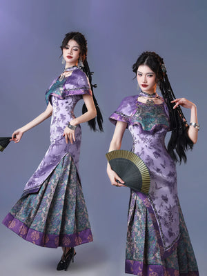 Qingyun Zishang – Ethnic-Inspired Summer Long Skirt with Horse-Face Elements & A-Line Silhouette - Yandan_Hanfu