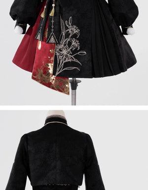 Lolita Chinese style cheongsam suspender skirt set - Yandan_Hanfu