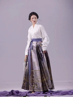 Zhong Ling Yuxiu, Qing Shi, Horse Dress - Yandan_Hanfu
