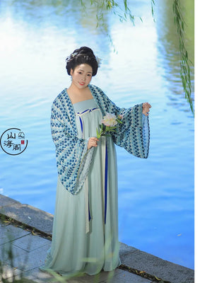 Bicheng – Plus Size Tang-Style Hanfu | Famen Temple Inspired Qi-Xiong Set for Autumn - Yandan_Hanfu