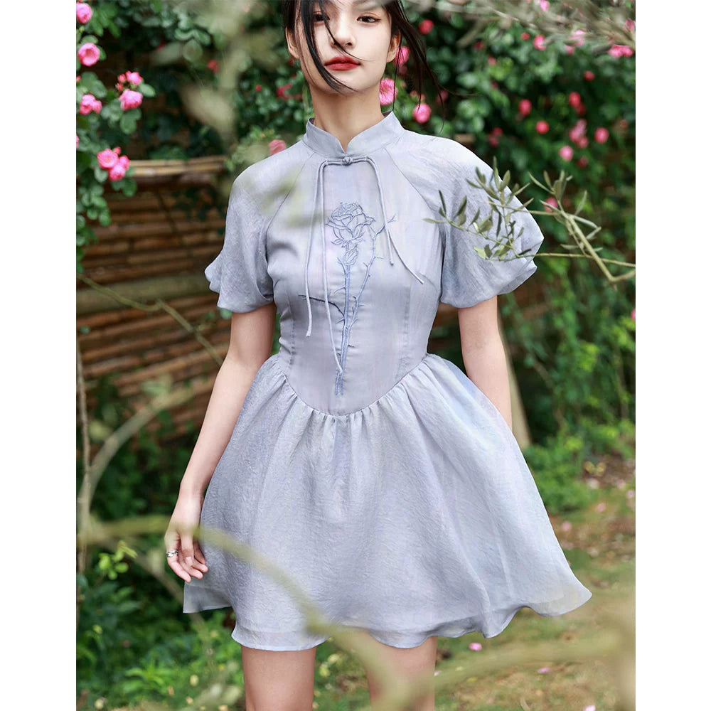 Purple Chiffon Dress
