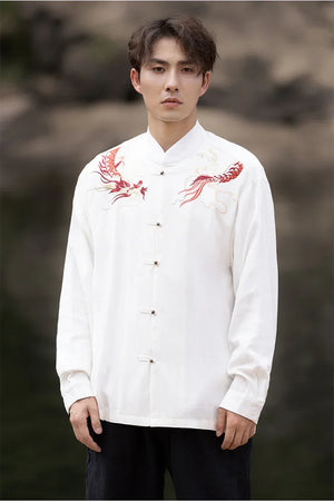 New Chinese Tang style Chinese style button top embroidered jacket Mao suit jacket - Yandan_Hanfu